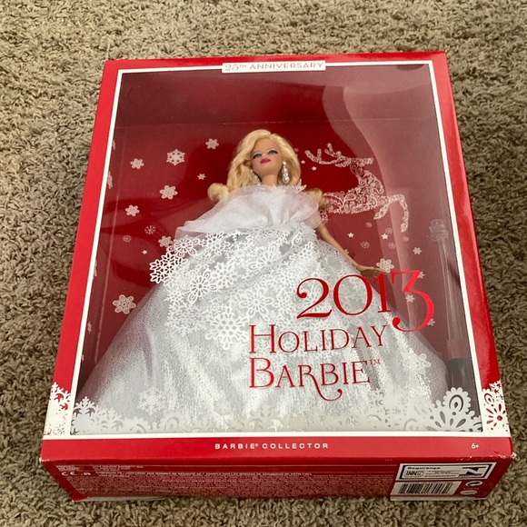 Barbie Other - New Barbie Holiday 2013 Decor White and Red Festive Elegance